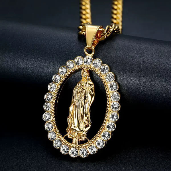 Compre 1 Lleve 2 - Collar Vírgen Maria con Cristales [OFERTA DE SEMANA SANTA]