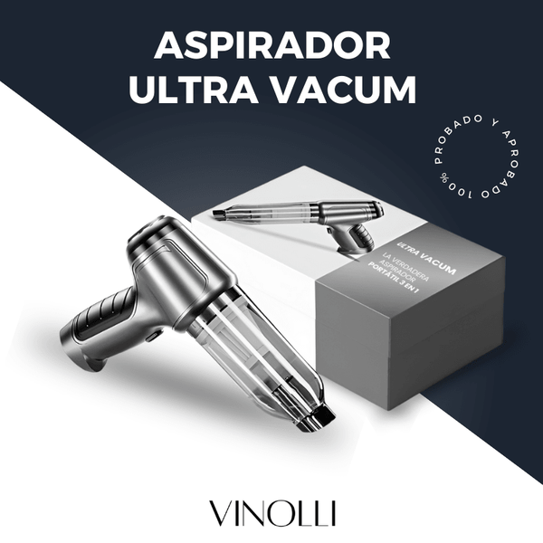 Aspirador Portátil Ultra Vacum - Lleva 3 Accesorios de Regalo - Vinolli
