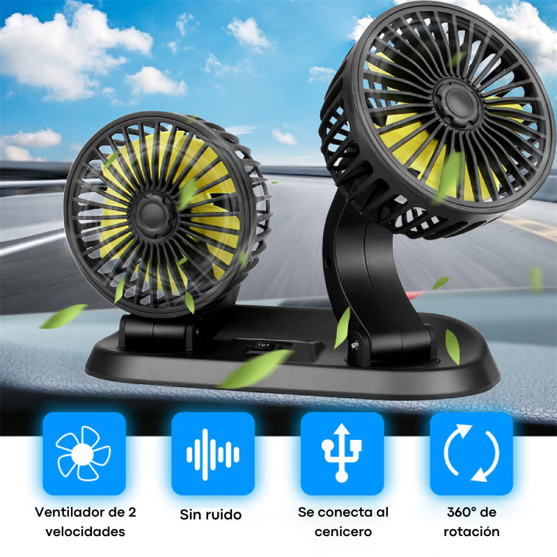 Doble Ventilador Articulado Portátil TurboMax™ [ULTRA POTENTE]